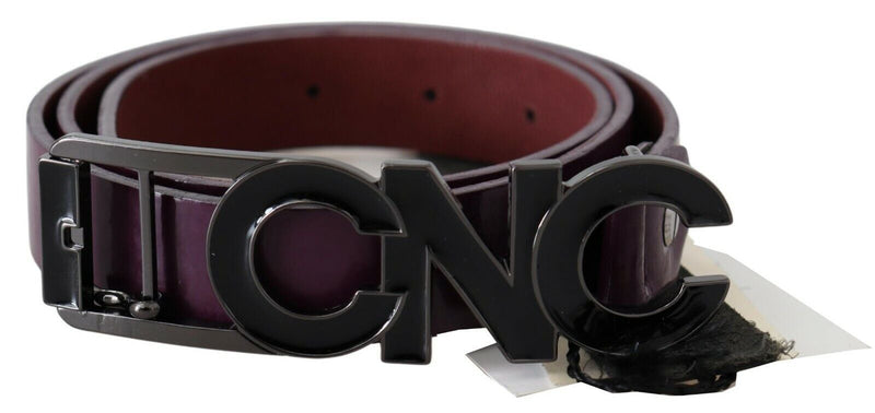 Elegant Leather Fashion Belt in Rich Brown Costume National