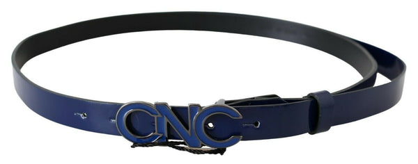 Sleek Dark Blue Leather Fashion Belt Costume National