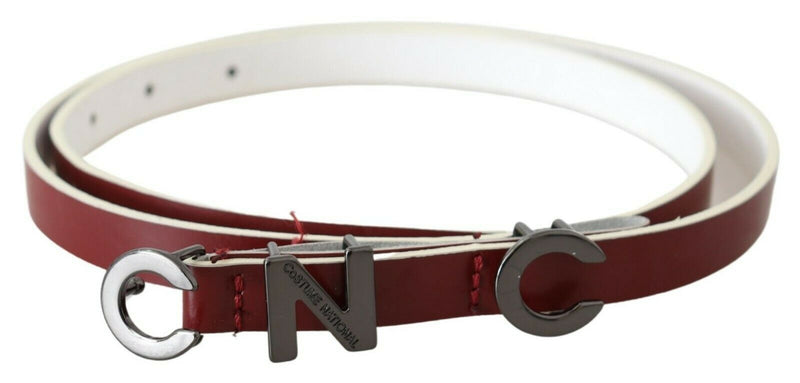 Chic Maroon Leather Fashion Belt Costume National