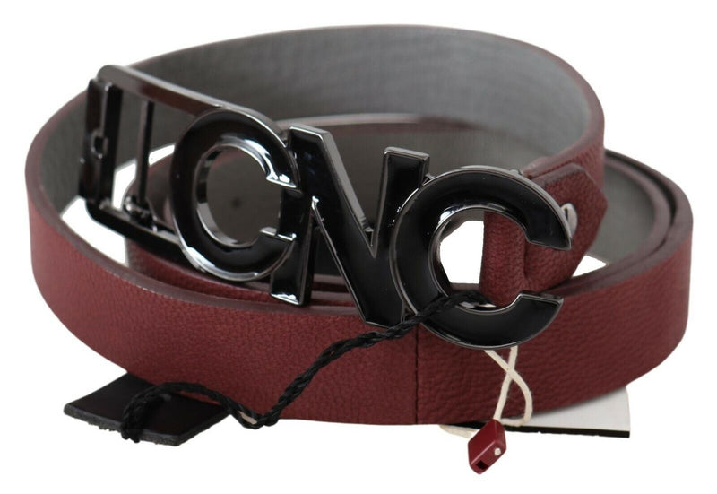 Elegant Maroon Leather Fashion Belt Costume National