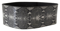 Classic Snakeskin Motif Leather Belt Ermanno Scervino