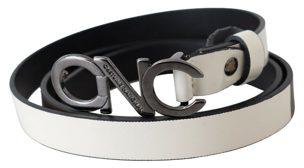 Metallic Gray Italian Leather Fashion Belt Costume National