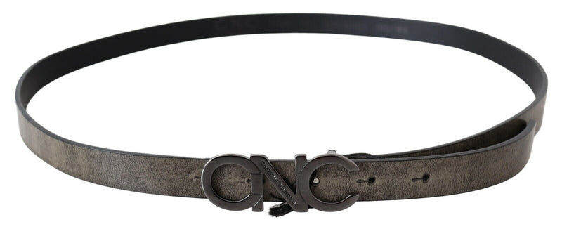 Elegant Dark Brown Leather Belt Costume National