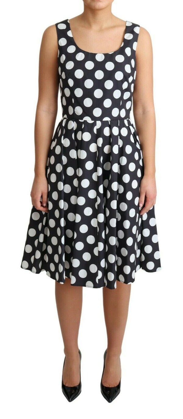 Polka Dot Sleeveless A-Line Dress Dolce & Gabbana