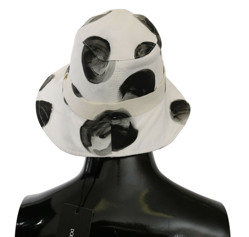 Polka Dot Cotton Bucket Hat - White & Black Dolce & Gabbana