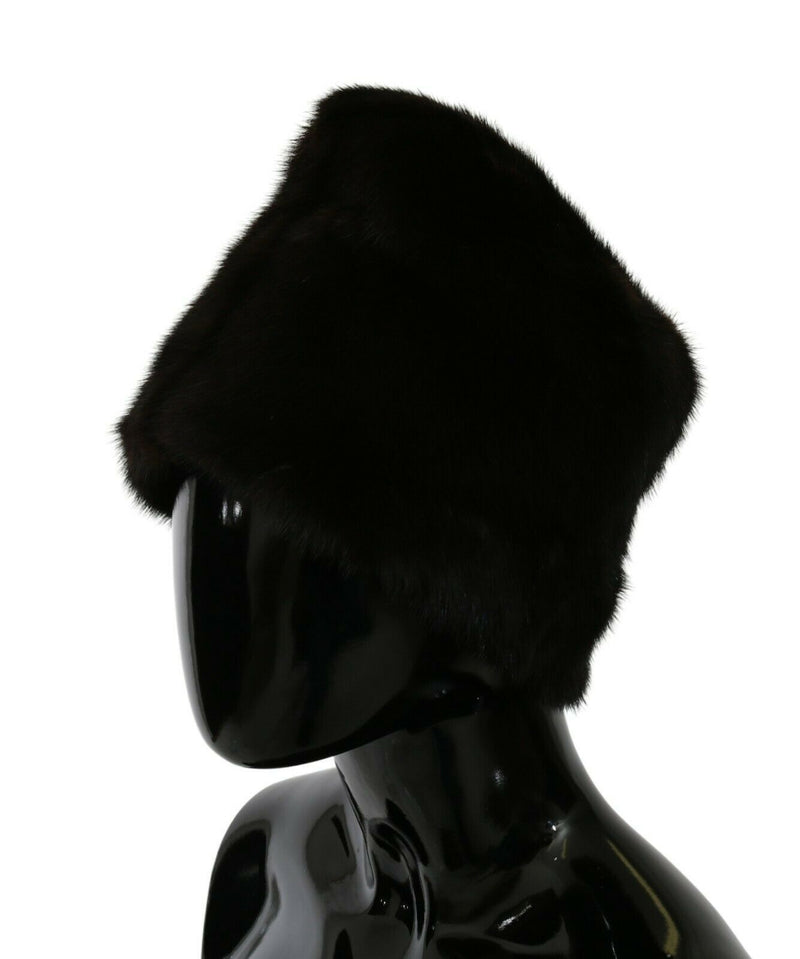 Elegant Black Silk Beanie - Chic Autumn/Winter Accessory Dolce & Gabbana