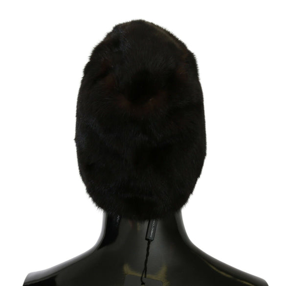 Elegant Black Silk Beanie - Chic Autumn/Winter Accessory Dolce & Gabbana