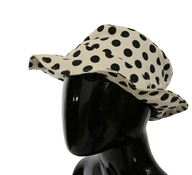 Chic Black Polka Dot Trilby Hat Dolce & Gabbana