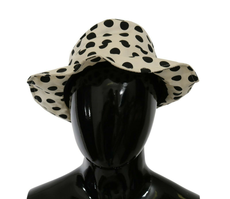 Chic Black Polka Dot Trilby Hat Dolce & Gabbana