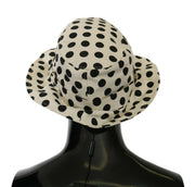 Chic Black Polka Dot Trilby Hat Dolce & Gabbana