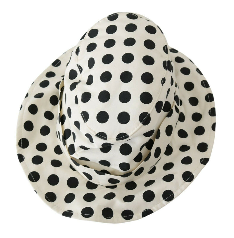 Chic Black Polka Dot Trilby Hat Dolce & Gabbana