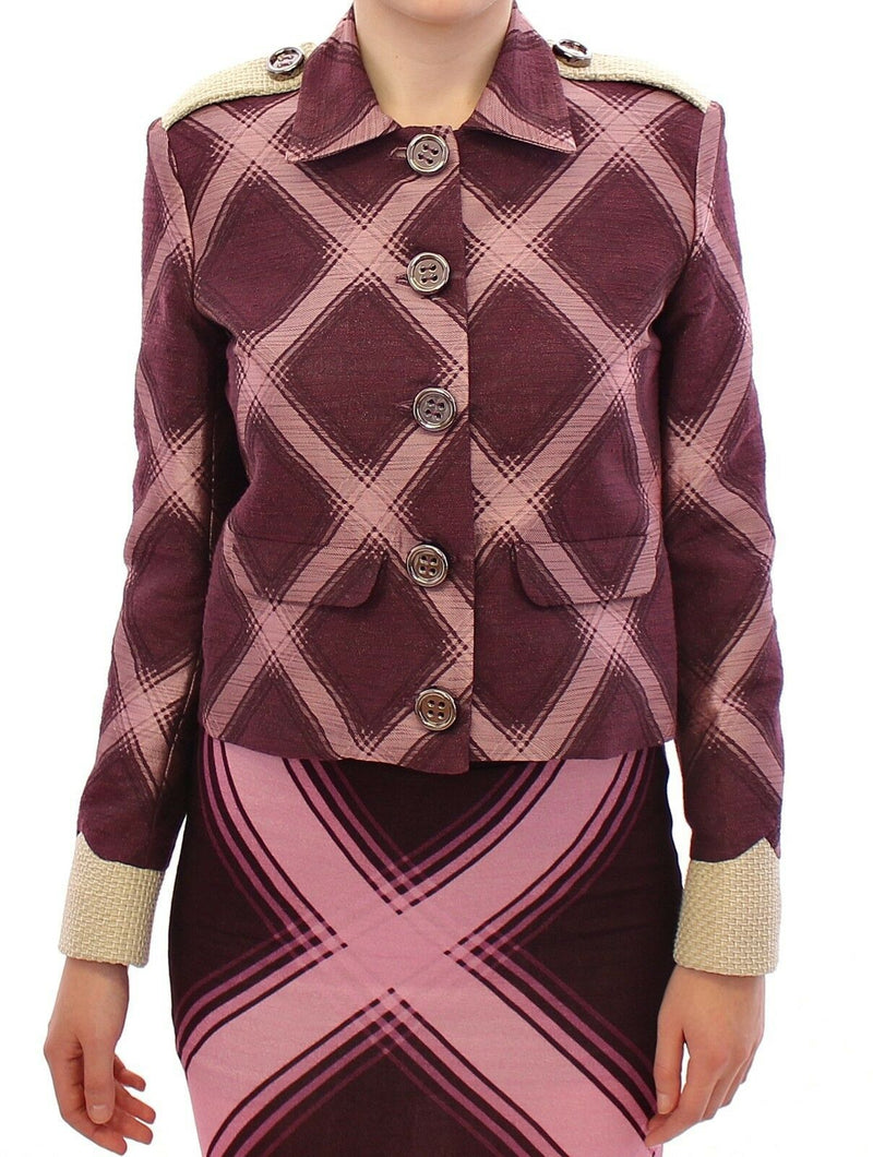 Elegant Multicolor Check Print Jacket House of Holland