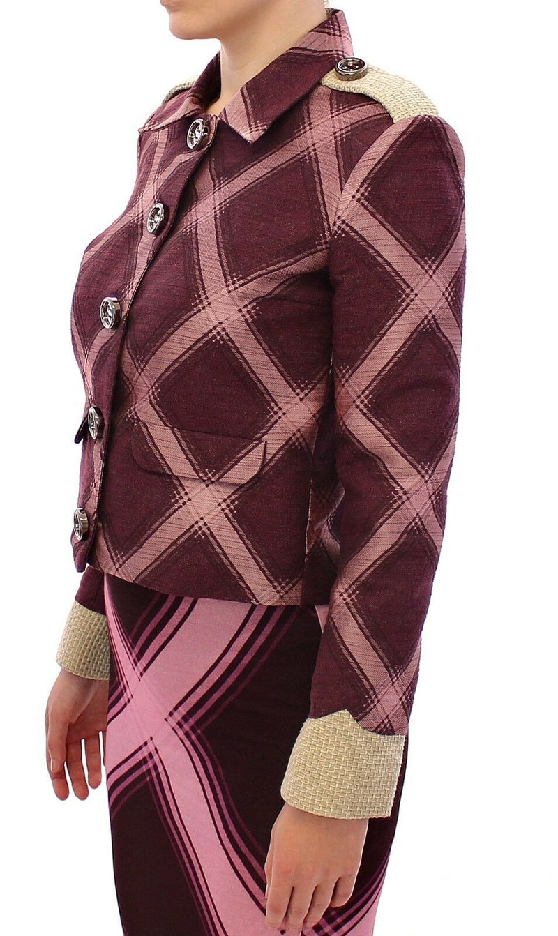 Elegant Multicolor Check Print Jacket House of Holland