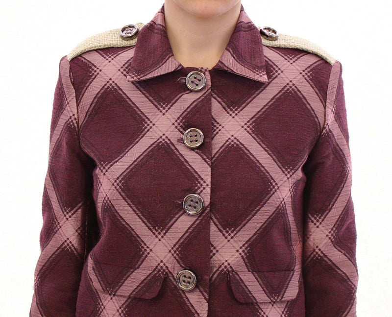 Elegant Multicolor Check Print Jacket House of Holland