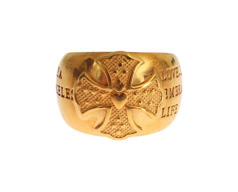 Glamorous Gold-Plated Sterling Silver Ring Nialaya