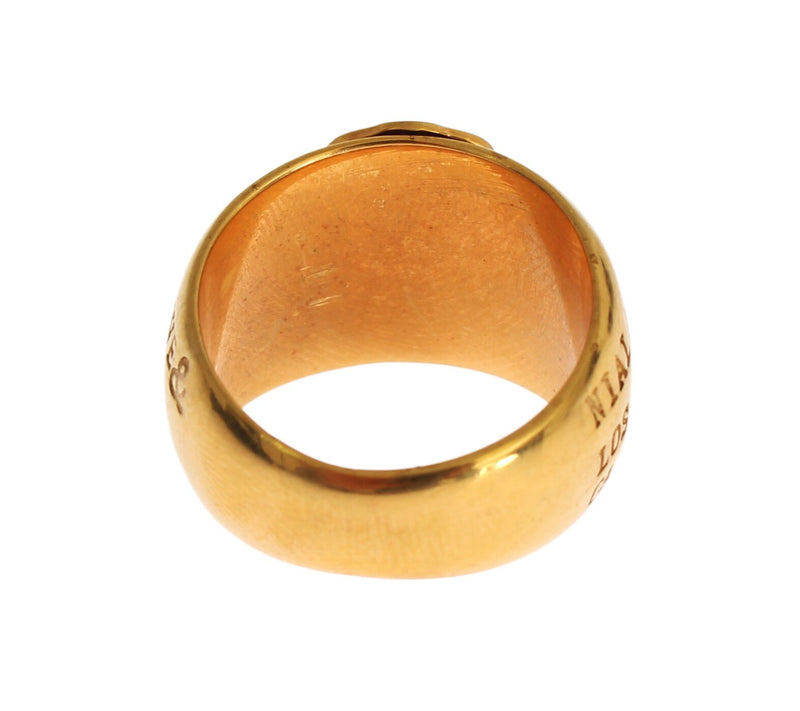 Glamorous Gold-Plated Sterling Silver Ring Nialaya