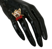 Elegant Canine Charm Women's Ring Dolce & Gabbana