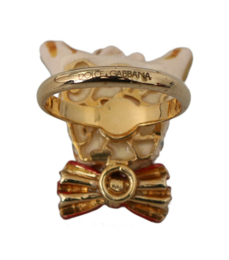 Elegant Canine Charm Women's Ring Dolce & Gabbana