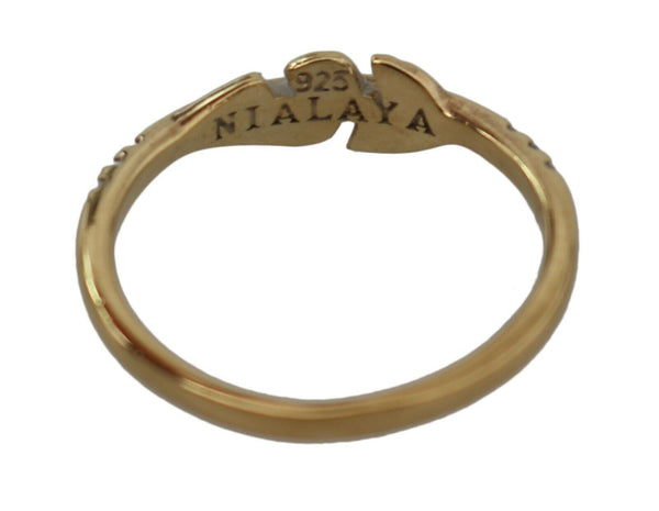 Elegant Gold CZ Crystal Women's Ring Nialaya