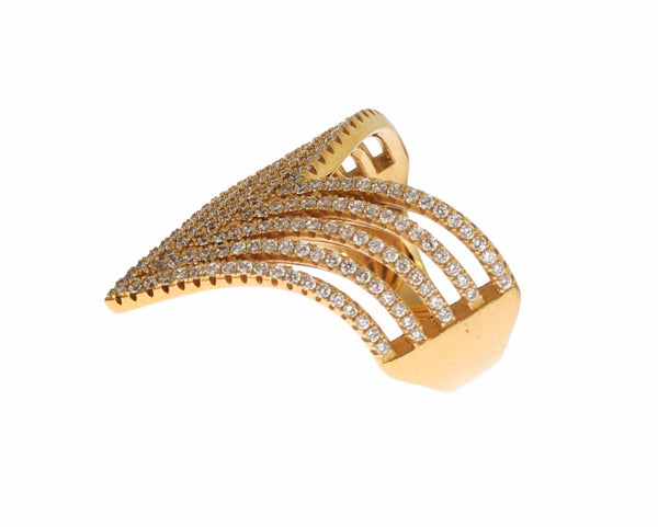 Glamorous Gold Plated Crystal Ring Nialaya