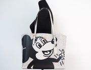 (C6978) Mickey Mouse X Keith Haring Mollie Large Leather Shoulder Tote Bag COACH