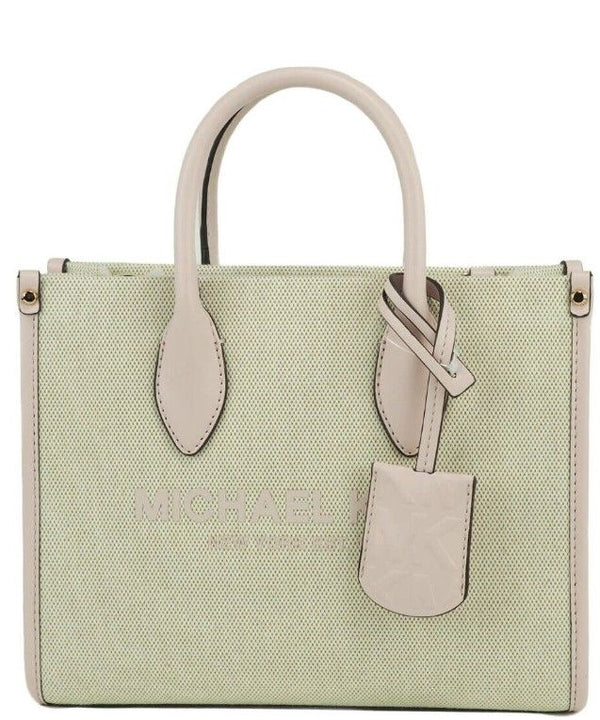 Mirella Small Powder Blush Canvas Shopper Crossbody Handbag Purse Michael Kors