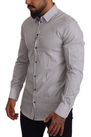 Elegant Slim Fit Striped Cotton Shirt Dolce & Gabbana