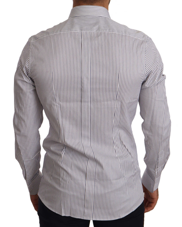 Elegant Slim Fit Striped Cotton Shirt Dolce & Gabbana