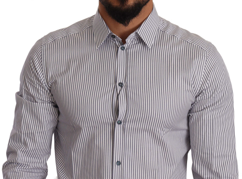 Elegant Slim Fit Striped Cotton Shirt Dolce & Gabbana