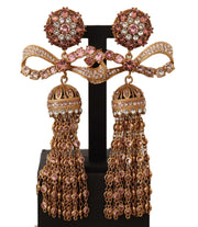 Elegant Antique Gold Bow Earrings Dolce & Gabbana