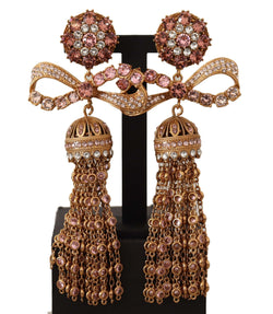 Elegant Antique Gold Bow Earrings Dolce & Gabbana