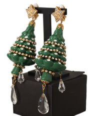 Enchanting Crystal Christmas Tree Clip-On Earrings Dolce & Gabbana