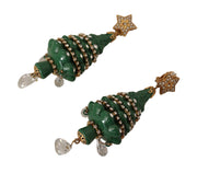 Enchanting Crystal Christmas Tree Clip-On Earrings Dolce & Gabbana