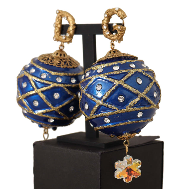 Dazzling Festive Crystal Clip-On Earrings Dolce & Gabbana