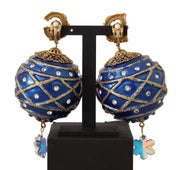 Dazzling Festive Crystal Clip-On Earrings Dolce & Gabbana