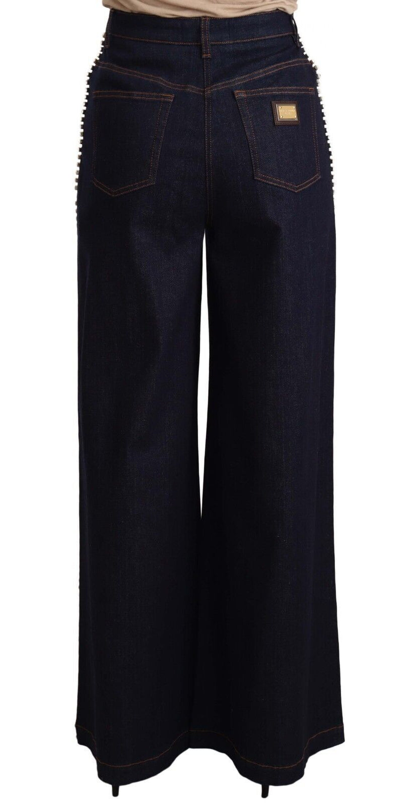 Elegant Dark Blue Flare Denim Jeans Dolce & Gabbana