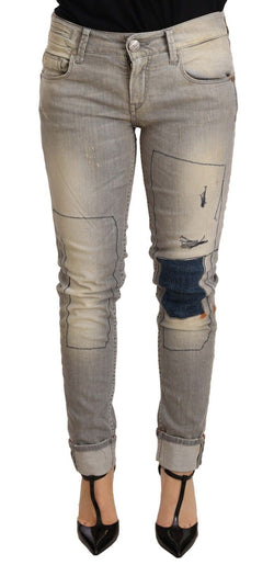 Chic Slim Fit Gray Wash Denim Jeans Acht