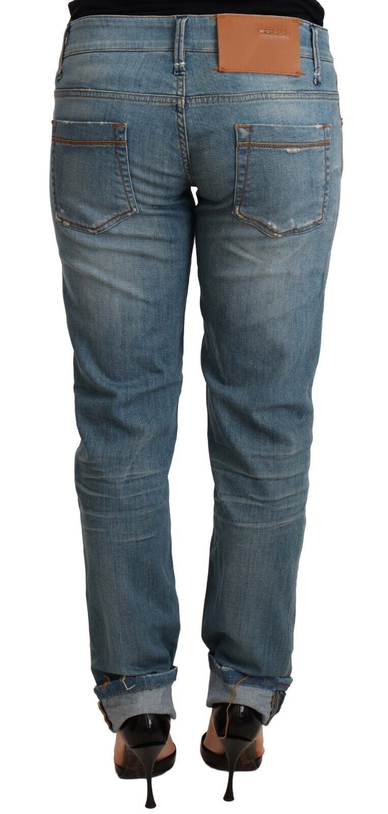 Chic Washed Cotton Denim with Folded Hem Acht