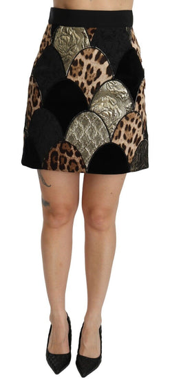 High-Waisted Leopard Print Skirt Dolce & Gabbana