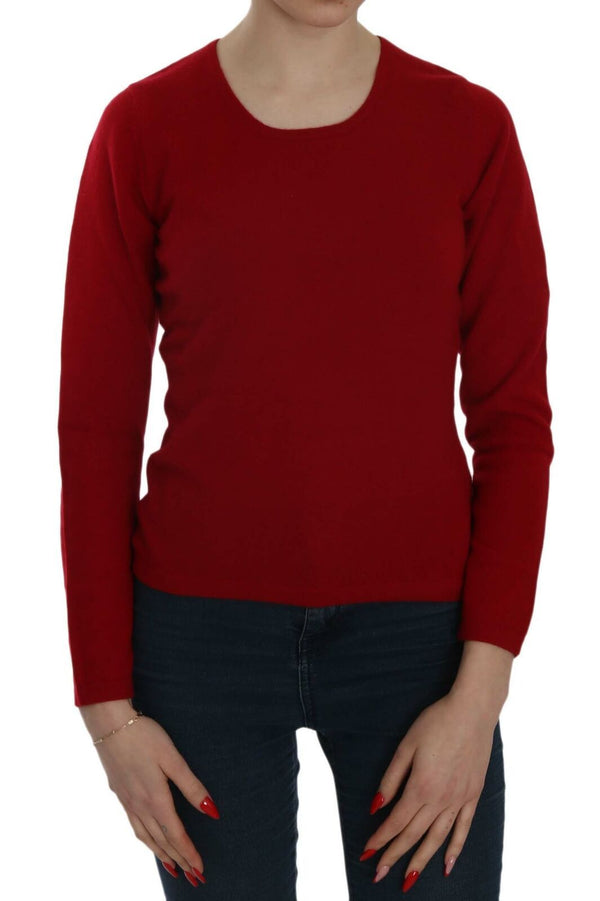 Elegant Red Cashmere Pullover Blouse MILA SCHÖN