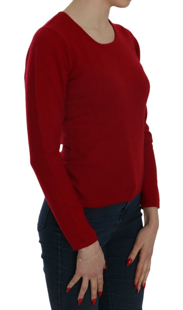 Elegant Red Cashmere Pullover Blouse MILA SCHÖN