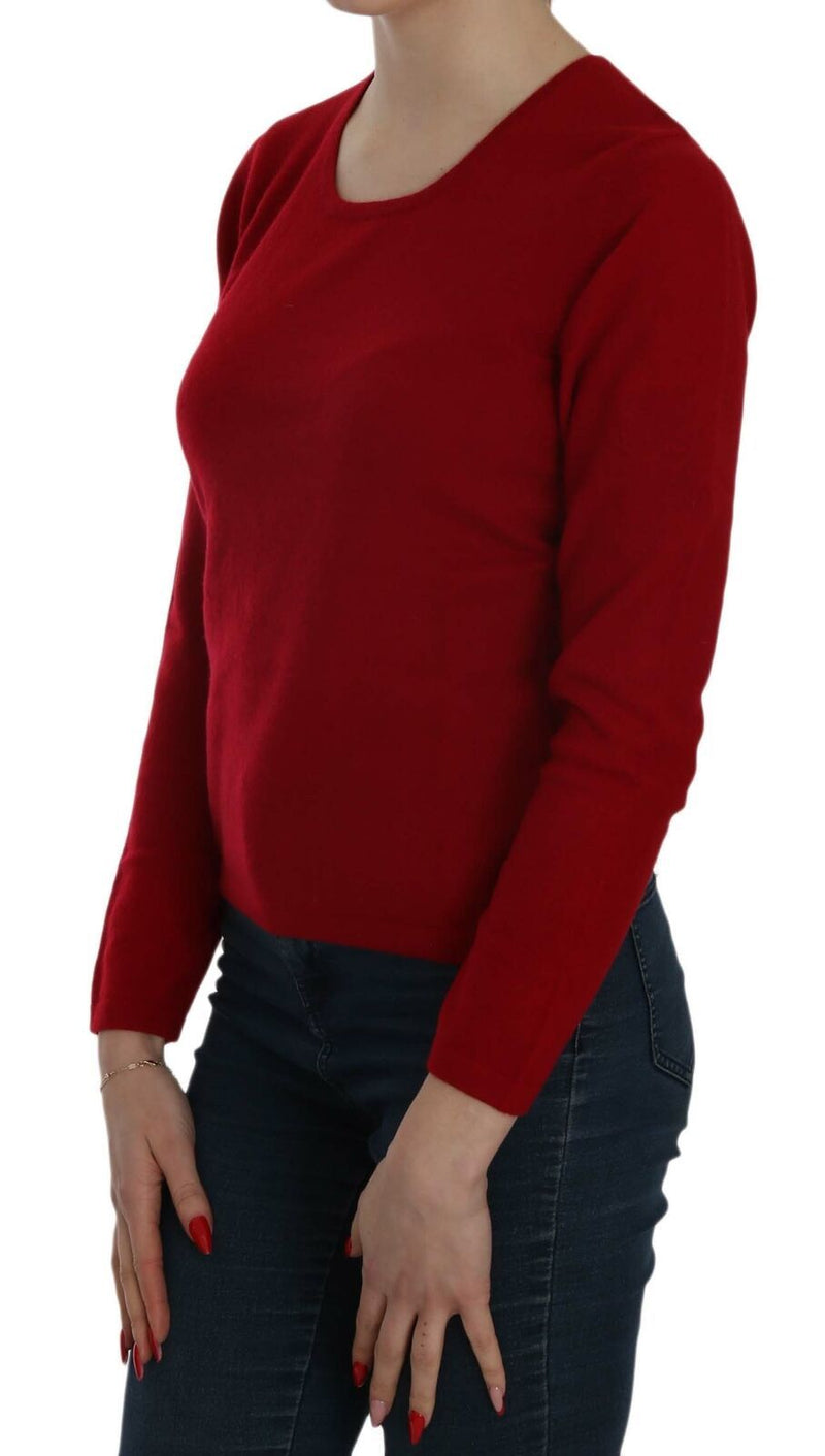 Elegant Red Cashmere Pullover Blouse MILA SCHÖN