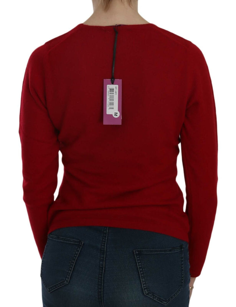 Elegant Red Cashmere Pullover Blouse MILA SCHÖN