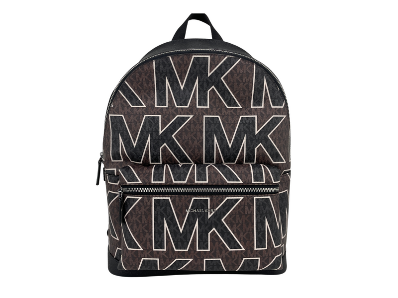 Cooper Large Brown Signature PVC Graphic Logo Backpack Bookbag Bag Michael Kors