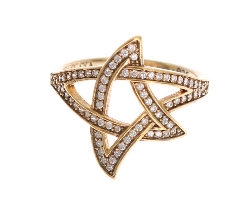 Elegant Gold CZ Crystal Embellished Ring Nialaya