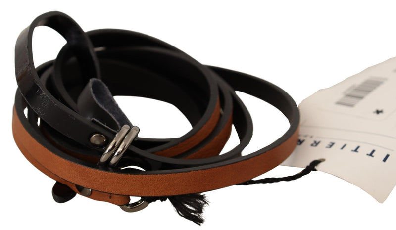 Elegant Brown Leather Fashion Belt Costume National