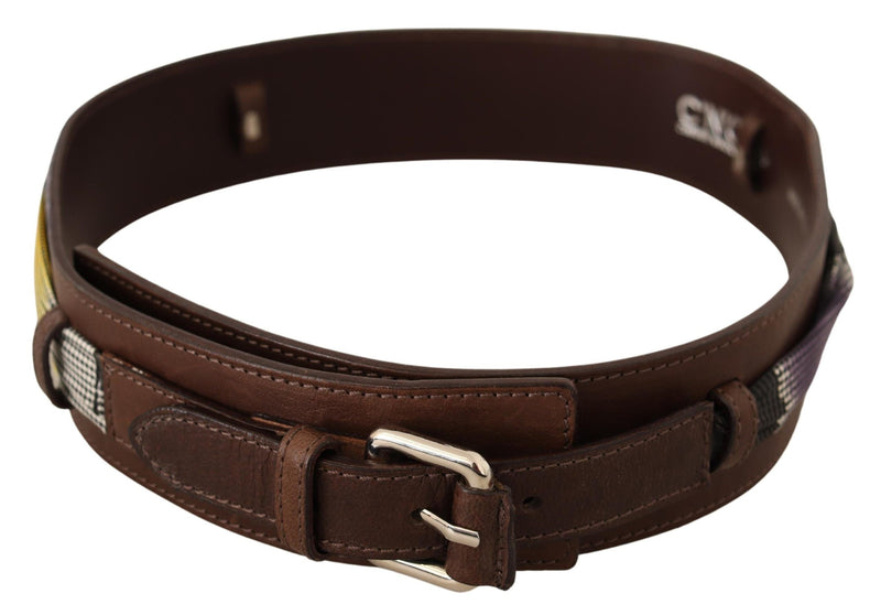 Elegant Brown Leather Fashion Belt Costume National