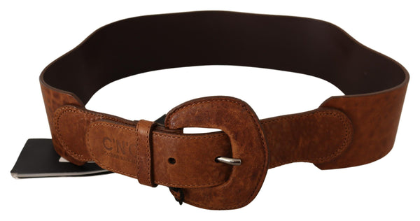 Elegant Brown Leather Fashion Belt Costume National