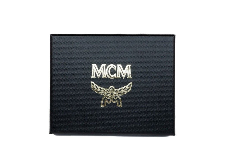 Spectrum Diamond Mini Neon Yellow Visetos Leather Card Case Holder Wallet MCM