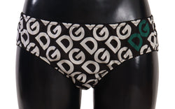 Chic Black & White DG Logo Print Bottoms Dolce & Gabbana